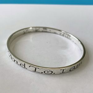 Rare/Retired James Avery “And lo, I am with you always” bangle bracelet